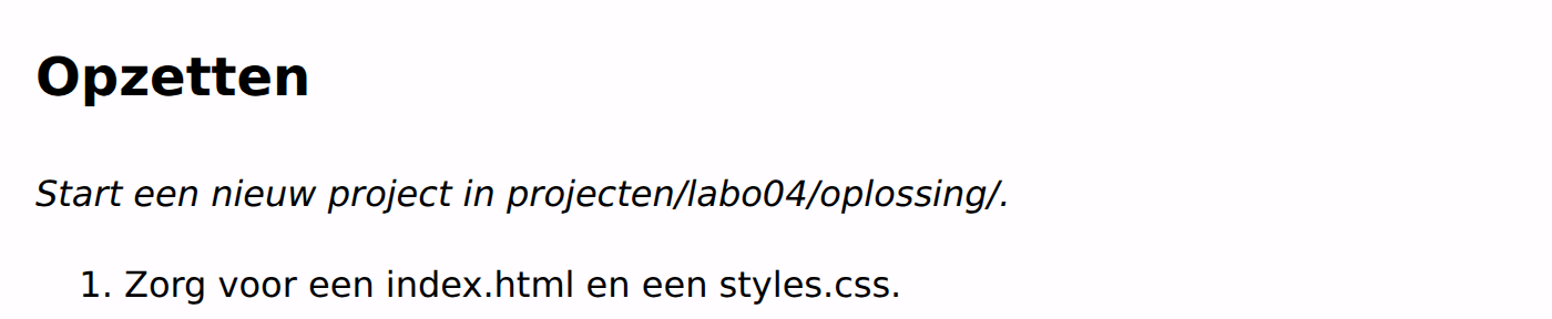 De eerste paragraaf onder de titel staat cursief