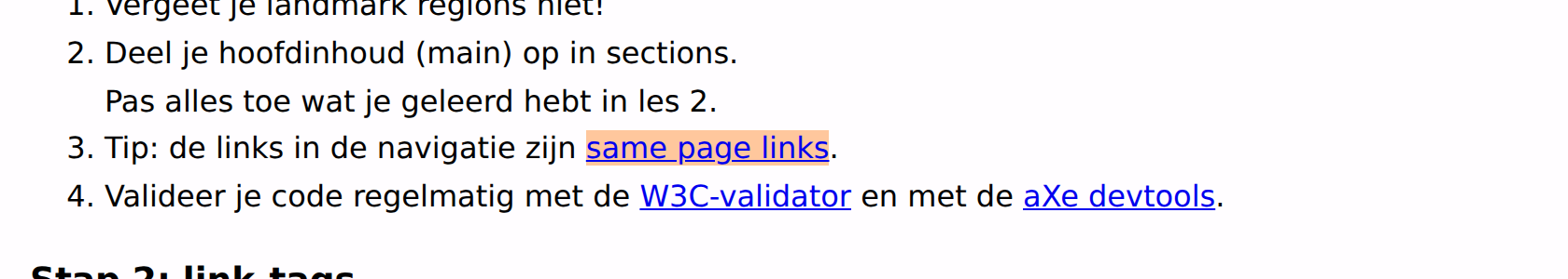 Alleen de link naar mozilla.org krijgt een achtergrond